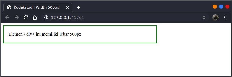 Lebar elemen 500px