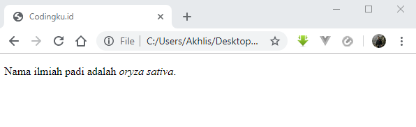 membuat format penulisan teks miring