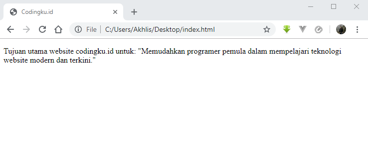 membuat format penulisan teks quote