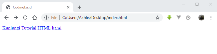 warna link secara default